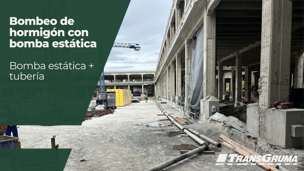 Bombeo de hormigón con tuberias