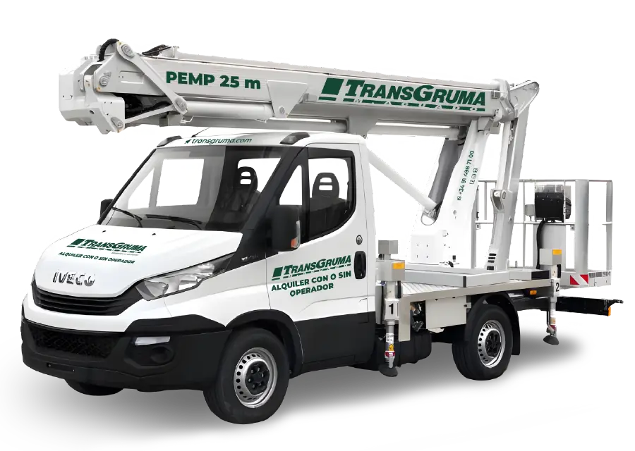 Silueta de plataforma de 25m