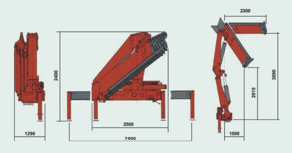 Dimensiones grúa PK36002